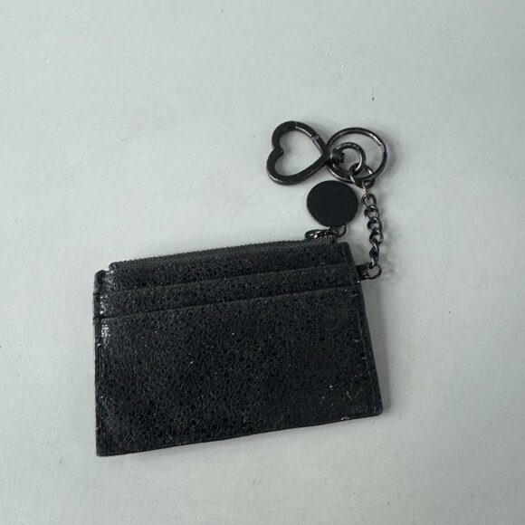 VICTORIA SECRET METALLIC CRACKLE HEART KEYCHAIN CARD CASE - Picture 7 of 14